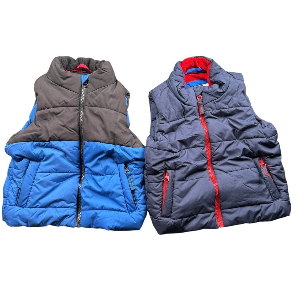Amazon Essentials Kids Puffer Vest Blue Grey Red‎ Size 3T WP230